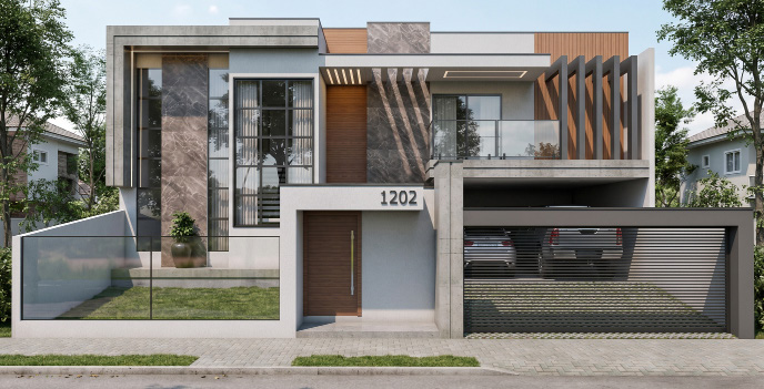 Residenza Keta, facciata principale