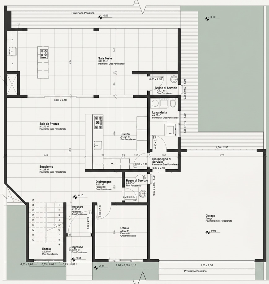 Residenza Eduso, piano terra