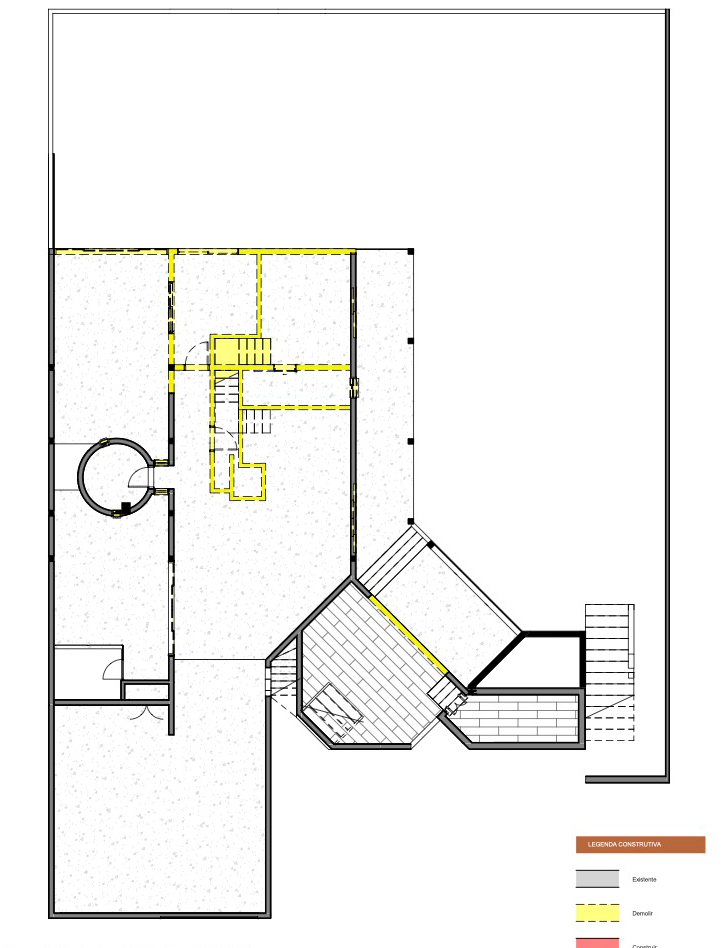Casa Clema, pianta di demolizione